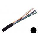 Category 5E PVC Stranded Patch Cord 1000 ft Box- Black Color