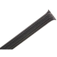 TECHFLEX 1/2" Wrappable Split Braided Tube- Black 25'