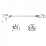 UK BS1363 to IEC C5 2.5A 250V - 2 Meter