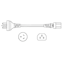 China GB2099 to IEC C13 10A 250V - 2.5 Meter