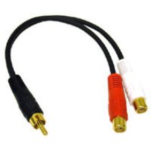 RCA Plug to RCA Jack x 2 Y-Cable