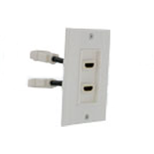 HDMI Dual PORT Wall Plate (White Color)