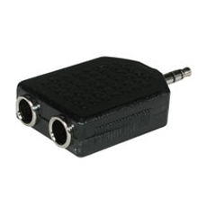 3.5mm Stereo Male to Dual 6.3mm (1/4in) Stereo Female Adapter