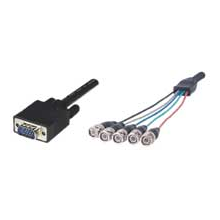 6FT VGA HD15M to 5BNC Monitor Cable