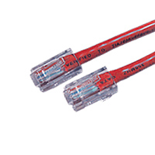 1FT Red Crossover Cat6 550MHz RJ45 Network Patch Cable