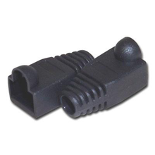 RJ45 Black Strain Relief Boot-Bag of 10