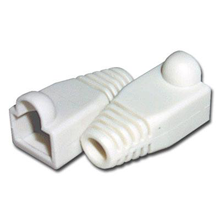 RJ45 White Strain Relief Boot-Bag of 10