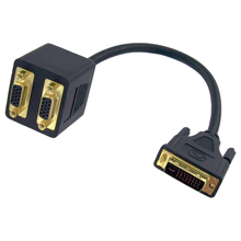 Video Splitter - DVI-I Male to VGA(HD15) Female X 2