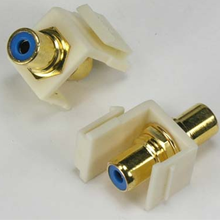 RCA Blue F/F Keystone Module Ivory Plate