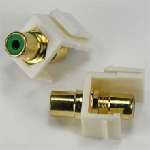 RCA Green F/F Keystone Module Ivory Plate