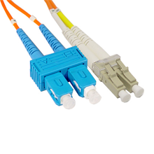 LC to SC 50 Micron OM2 Fiber Optic Cables- Orange Jacket