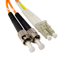 2 Meter LC/ST OM1 Duplex MultiMode 62.5/125 Fiber Optic Patch Cable