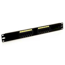 "12 Port Category 5E 19"" Rack Mount Patch Panel"