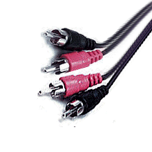 6 Feet Stereo RCA Audio Cable- Dual Male Connectors