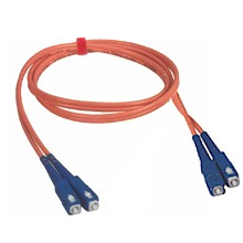 SC to SC 50 Micron OM2 Fiber Optic Cables- Orange Jacket