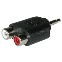 3.5mm Stereo Male to Dual RCA Female Adapter