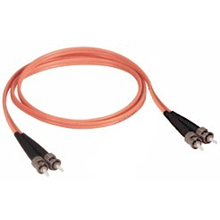 1 Meter ST/ST OM1 Duplex MultiMode 62.5/125 Fiber Optic Patch Cable