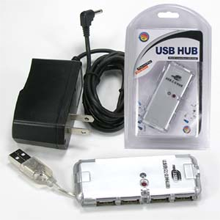 4Port USB2.0 Hub (w/Power Supply)