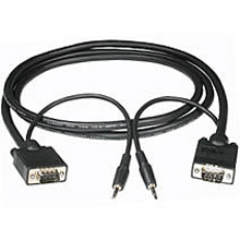 6ft Premium Triple Shielded VGA HD15 & 3.5mm Stereo Male to Male Combo Cable