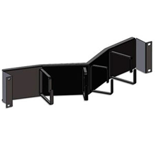 Recessed Angled Horizontal Patch Cord Organizers, 2RU, 2