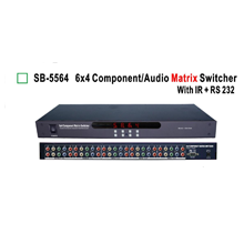 6:4 ShinyBow Component Video + Analog Audio Matrix Switch