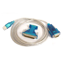 USB to DB9M Serial Adapter With DB9F/DB25M Adapter