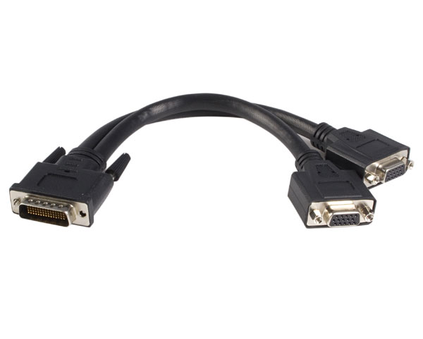 8in LFH 59 Male to Dual Female VGA DMS 59 Cable