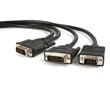 6 ft DVI-I Male to DVI-D Male and HD15 VGA Male Video Splitter Cable
