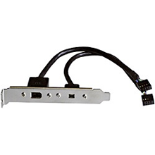 Computer ACCESSORY 4-pin FireWire and 6-pin FireWire Ports PC Case Slot Bracket