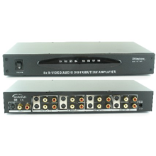 1 to 8 S-Video/Stereo Audio (R+L) Distribution Amplifier includes rack Mount Bracket