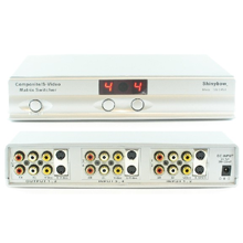 4x2 S-Video/Composite Video/Analog Audio Matrix Switcher w/IR Remote