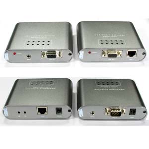 VGA/Audio Extender upto 500 ft over Cat.5e (Pair of Receiver/Transmitter)
