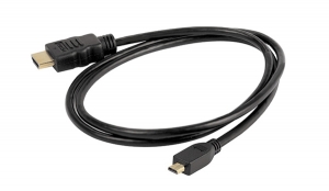 15ft 34AWG Standard Speed w/ Ethernet Micro-HDMI (Type D) to HDMI (Type A) Adapter Cable