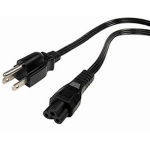 NEMA 5-15P to IEC C5 2.5A 250V Black Copy