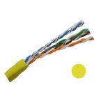 Category 5E PVC 4 Pair 24 Awg. Patch Cord Stranded 1000 ft Box- Yellow Color