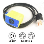NEMA L6-20P to 2 x L6-20R Pendant Drop Power Cord