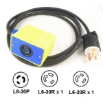 NEMA L6-30P to 1x L6-30R / 1x L6-20R Pendant Power Cords