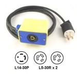 NEMA L14-30P to 2 x L5-30R Pendant Drop Power Cord