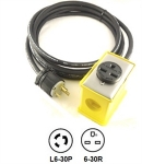 L6-30P to 6-30R Power Cord Rated for 30 Amps