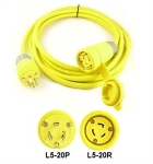 L5-20 Watertight Extension Cords Rated for 20A