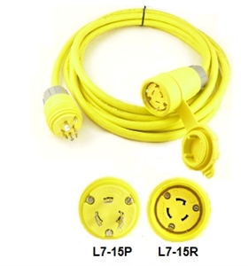 L7-15 Watertight Extension Cords Rated for 15A