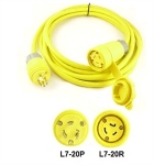 L7-20 Watertight Extension Cords Rated for 20A