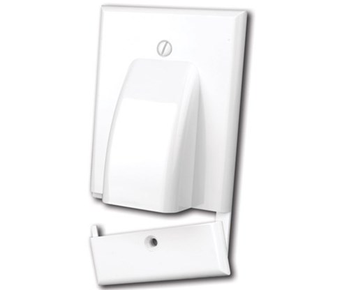 Hinged Bulk Cable Wall Plates- Single & White