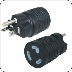 Plug Adapter NEMA 5-20 Plug to NEMA L5-20 Connector Block Adapter