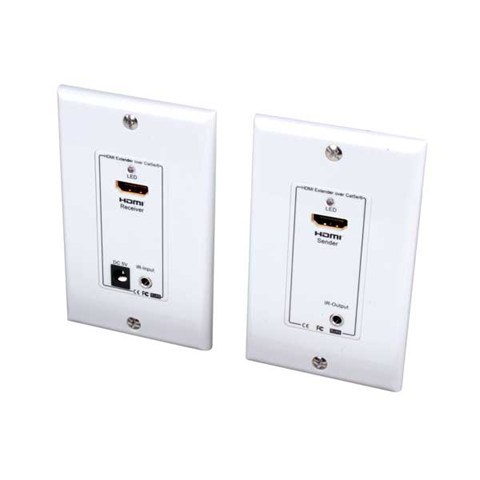 HDMI Wall Plate Extender Over 2 UTP with IR Control (164 ft/50m)