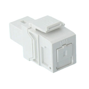 QuickPort MultiMode Simplex SC Fiber Optic Adapter Module, Phos Bronze - White