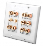 5.2 Home Theater Connection Wall Plate- White
