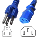NEMA 5-15 to IEC C13 15 Amp Power Cord-Choose Color and Length.