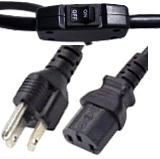 5-15p to C13 power cords with Switch