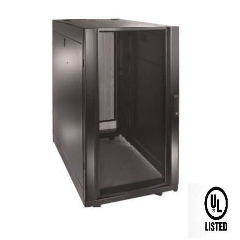 "24U Server Rack Enclosure with Front and Rear Vented Doors 42"" Depth"